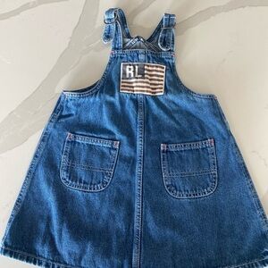 Vintage Ralph Lauren Blue Denim Kids Overall dress